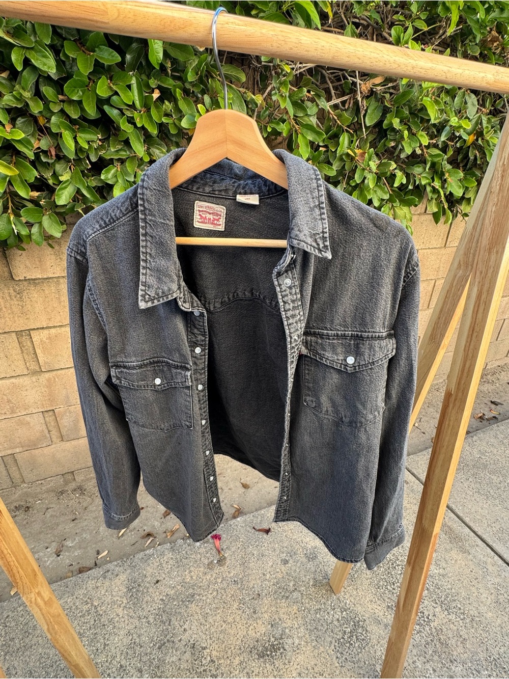 Levi's Charcoal Gray Denim button up